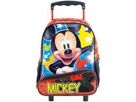 Mochila Infantil Escolar com Rodinhas - Tam. G Xeryus Hey Mickey Mouse Vermelha