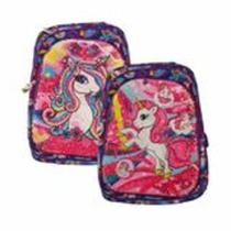 Mochila Infantil Escolar Costa Com Lantejoula Reversível e Led Unicórnio Lilás Mochila Infantil Escolar Costa Com Lantejoula Reversível e Led Unicórnio Lilás