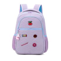 Mochila Infantil Escolar Costas Matelassê Patchs Poliester