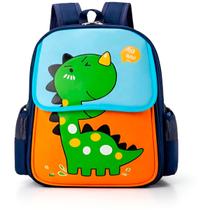 Mochila Infantil Escolar de Costas Divertida Aulas Passeio Modelo:Azul e Laranja Mochila Infantil Escolar de Costas Divertida Aulas Passeio Modelo:Azul e Laranja