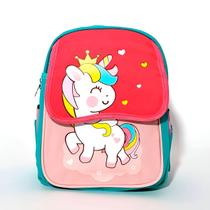 Mochila Infantil Escolar de Costas Divertida Aulas Passeio Modelo:Rosa e Vermelho Mochila Infantil Escolar de Costas Divertida Aulas Passeio Modelo:Rosa e Vermelho