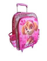 Mochila infantil escolar de rodinhas Mochilete Patrulha Canina Skye feminina para meninas Mochila infantil escolar de rodinhas Mochilete Patrulha Canina Skye feminina para meninas