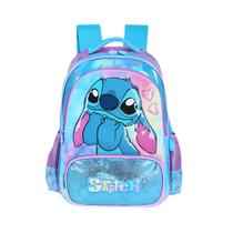 Mochila Infantil Escolar Disney Stitch Luxcel Azul Mochila Infantil Escolar Disney Stitch Luxcel Azul
