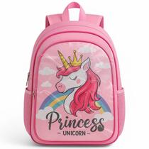 Mochila Infantil Escolar Feminina Reforçada Menina Cristal Grande Juvenil Unicórnio Princesa