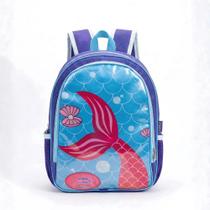 Mochila Infantil Escolar Feminina Reforçada Menina Cristal Grande Juvenil Vida de Sereia Mochila Infantil Escolar Feminina Reforçada Menina Cristal Grande Juvenil Vida de Sereia