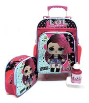 Mochila Infantil Escolar Lol Rocks Rodinhas M + Lancheira F4 Mochila Infantil Escolar Lol Rocks Rodinhas M + Lancheira F4