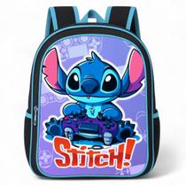 Mochila Infantil Escolar Masculino Reforçada Bolsa Stitch Menino