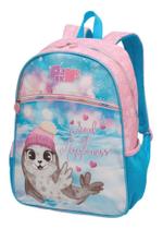 Mochila Infantil Escolar Maternal Meninas Costas Foca M