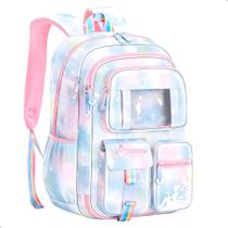 Mochila Infantil Escolar Menina Colorida Espaçosa Arco Iris Bolsa Grande Fichario Porta Garrafa Mochila Infantil Escolar Menina Colorida Espaçosa Arco Iris Bolsa Grande Fichario Porta Garrafa