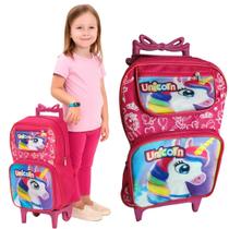 Mochila Infantil Escolar Menina de Rodinha Bolsa Feminina Unicórnio Pony Novo Mochila Infantil Escolar Menina de Rodinha Bolsa Feminina Unicórnio Pony Novo