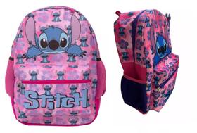 Mochila Infantil Escolar Menina Lilo & Stitch Rosa COSTA