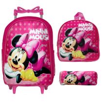 Mochila Infantil Escolar Menina Rodinhas Minnie Resistente