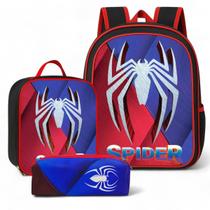 Mochila Infantil Escolar Meninos Masculino Criança Bolsa + Estojo Grande + Lancheira Térmica Mochila Infantil Escolar Meninos Masculino Criança Bolsa + Estojo Grande + Lancheira Térmica