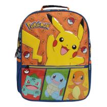 Mochila Infantil Escolar Pokémon Alça Costas Azul Xeryus