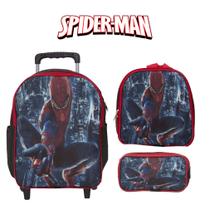 Mochila Infantil Escolar Rodinha Homem Aranha Com Lancheira Mochila Infantil Escolar Rodinha Homem Aranha Com Lancheira
