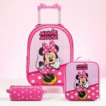 Mochila Infantil Escolar Rodinha Kit Bolsa Menina Lancheira