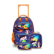 Mochila Infantil Escolar Rodinha Kit Show da Luna Flutuando - YINS