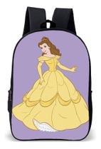 Mochila Infantil Escolar Simples Princesa Bela Rosa Fera Lançamento Mochila Infantil Escolar Simples Princesa Bela Rosa Fera Lançamento