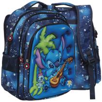 Mochila Infantil Escolar Stitch Passeio Creche Reforçada