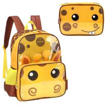 Mochila Infantil + Estojo Box Girafa Up4you Luxcel