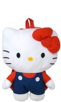 Mochila infantil Fast Forward de pelúcia branca grande de 40 cm
