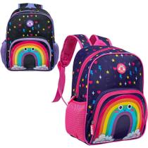 Mochila Infantil Fem Arco-Íris Com Lantejoula Mágica Yepp 13