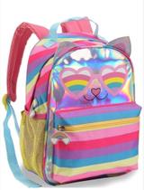 Mochila Infantil Feminia Pre Escola ate 3 anos Gatinha - Denlex