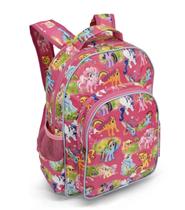 Mochila Infantil Feminina 4 divisões LS MO3146 estampa Pôneis
