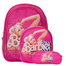 Mochila Infantil Feminina Barbie Com Lancheira Térmica Rosa