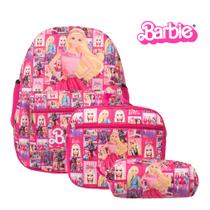 Mochila Infantil Feminina Barbie Juvenil Rosa Envio Imediato