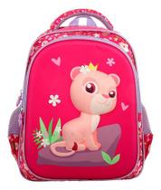 Mochila infantil feminina bolsa escolar estampa 3d rosa yins