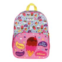 Mochila Infantil Feminina Container Kids Sorvete Azul - 1306 Mochila Infantil Feminina Container Kids Sorvete Azul - 1306