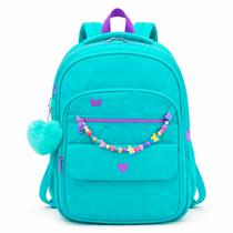 Mochila Infantil Feminina Escolar Espaçosa com Compartimento para Notebook e Bolsos Funcionais