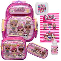 Mochila Infantil Feminina Grande LOL Surprise Costas Itens