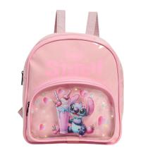 Mochila Infantil Feminina Stitch Costas Pequena Creche