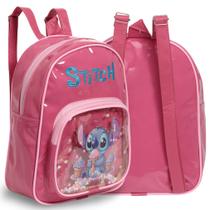 Mochila Infantil Feminina Stitch Tam Pequena Alça Costas