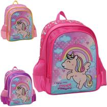 Mochila Infantil Feminina Unicornio 13'' - BF BRASIL