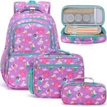 Mochila infantil Fimibuke impermeável com lancheira e estojo para lápis Mochila infantil Fimibuke impermeável com lancheira e estojo para lápis