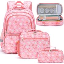 Mochila infantil Fimibuke impermeável com lancheira e estojo para lápis Mochila infantil Fimibuke impermeável com lancheira e estojo para lápis