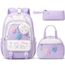 Mochila infantil Fimibuke para meninas à prova d'água com conjunto de lancheira