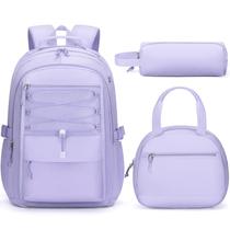 Mochila infantil Fimibuke para meninas impermeável com lancheira e caneta Mochila infantil Fimibuke para meninas impermeável com lancheira e caneta