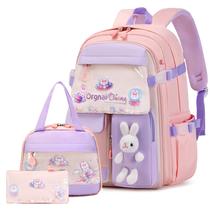 Mochila Infantil FIXITOK Kawaii Bunny - com Lancheira e Estojo
