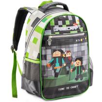 Mochila Infantil Gamecraft Grande Menino De Costas Escolar - Denlex