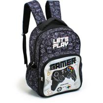 Mochila Infantil Gamer com Bolso Frontal Média Preta Mochila Infantil Gamer com Bolso Frontal Média Preta