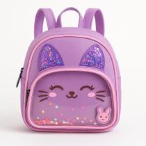Mochila Infantil Gatinha com Lantejoulas, Bolso Transparente e Detalhes Brilhantes, Presente Perfeito para Meninas. Mochila Infantil Gatinha com Lantejoulas, Bolso Transparente e Detalhes Brilhantes, Presente Perfeito para Meninas.