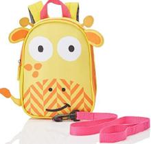 Mochila infantil girafa com guia de passeio