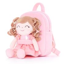 Mochila Infantil Gloveleya - Pelúcia Princesa Rosa para Bebês e Crianças