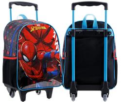 Mochila Infantil Homem Aranha Bolsa Escolar Rodinhas 16L