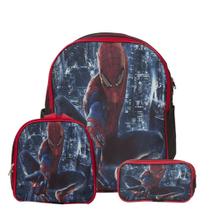 Mochila Infantil Homem Aranha Costas Juvenil Grande + Estojo Mochila Infantil Homem Aranha Costas Juvenil Grande + Estojo