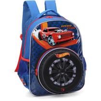 Mochila Infantil Hot Wheels G Azul Luxcel